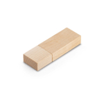 Memoria USB giratoria hecha a medida en madera de bambú o arce color madera