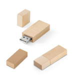 Memoria USB giratoria hecha a medida en madera de bambú o arce color madera en caja