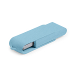 Pendrive eco giratorio hecho a medida hecho de fibra de trigo color azul