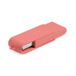 Pendrive eco giratorio hecho a medida hecho de fibra de trigo color rojo