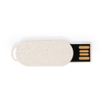 USB hecho a medida original y ultrafino hecho de caña de trigo color natural