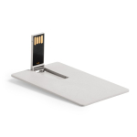 Tarjeta USB eco hecha a medida de caña de trigo ultraplana color beige