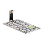 Tarjeta USB eco hecha a medida de caña de trigo ultraplana color beige