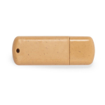 USB ecológico hecho a medida de caña de trigo estilo cuadrado color natural