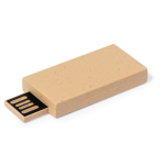 Memoria USB ecológica hecha a medida de caña de trigo cuadrado color natural