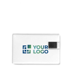 Tarjeta USB hecha a medida transparente personalizable a 2 caras color marrón anaranjado vista principal