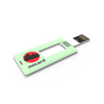 Tarjeta USB pequeña hecha a medida personalizable y ultraslim color blanco