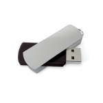 USB hecho a medida giratorio con clip de aluminio y forma rectangular color negro