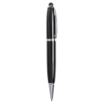 Bolígrafo USB hecho a medida elegante con puntero táctil tinta negra color negro