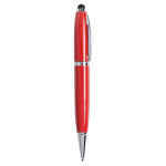 Bolígrafo USB hecho a medida elegante con puntero táctil tinta negra color rojo