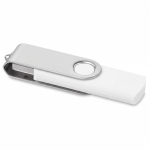 Memoria USB hecha a medida con doble conexión USB y Micro USB color blanco