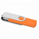 Memoria USB hecha a medida con doble conexión USB y Micro USB color naranja