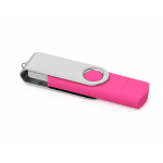Memoria USB hecha a medida con doble conexión USB y Micro USB color rosa