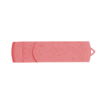 USB doble hecho a medida de caña de trigo con conexión tipo C color rojo