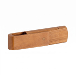 Pendrive giratorio de madera hecho a medida con USB tipo C color madera oscura