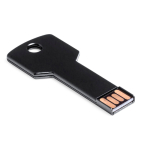 Memoria USB hecha a medida en forma de llave hecha de metal color negro