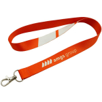 Lanyard para sublimación a todo color custom made hecho en Europa color blanco