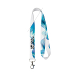 Lanyard para sublimación a todo color custom made hecho en Europa color blanco vista principal