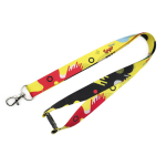 Lanyard a todo color con cierre de seguridad custom made hecho en EU color blanco