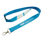 Lanyard a todo color con cierre de seguridad custom made hecho en EU color blanco