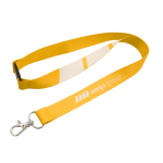 Lanyard a todo color con cierre de seguridad custom made hecho en EU color blanco