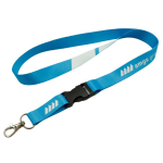 Lanyard a todo color custom made con hebilla hecho en Europa color blanco