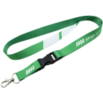 Lanyard a todo color custom made con hebilla hecho en Europa color blanco