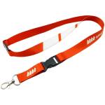 Lanyard con hebilla y cierre de seguridad custom made hecho en Europa color blanco