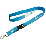 Lanyard con hebilla y cierre de seguridad custom made hecho en Europa color blanco