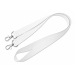 Lanyard con doble gancho para sublimación custom made hecho en Europa color blanco