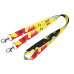 Lanyard con doble gancho para sublimación custom made hecho en Europa color blanco