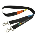 Lanyard con doble gancho para sublimación custom made hecho en Europa color blanco