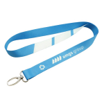 Lanyard de RPET a todo color custom made hecho en Europa color blanco