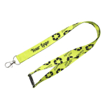 Lanyard a todo color custom made con cierre de seguridad hecho en EU color blanco