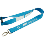 Lanyard a todo color custom made con cierre de seguridad hecho en EU color blanco