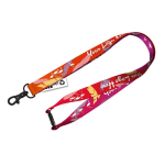 Lanyard a todo color custom made con cierre de seguridad hecho en EU color blanco