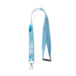 Lanyard a todo color custom made con cierre de seguridad hecho en EU color blanco vista principal