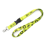 Lanyard de RPET a todo color custom made con hebilla hecho en Europa color blanco
