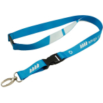 Lanyard a todo color custom made con cierre de seguridad hecho en EU color blanco