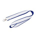 Lanyard de doble capa a todo color custom made hecho en Europa color azul