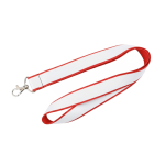 Lanyard de doble capa a todo color custom made hecho en Europa color rojo