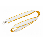 Lanyard de doble capa a todo color custom made hecho en Europa color amarillo