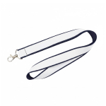 Lanyard de doble capa a todo color custom made hecho en Europa color azul oscuro