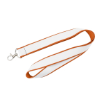 Lanyard de doble capa a todo color custom made hecho en Europa color naranja oscuro