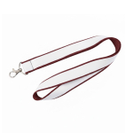 Lanyard de doble capa a todo color custom made hecho en Europa color granate