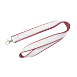 Lanyard de doble capa a todo color custom made hecho en Europa color rojo desaturado