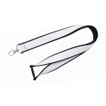 Lanyard de doble capa custom made con cierre de seguridad hecho en EU color negro