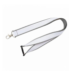 Lanyard de doble capa custom made con cierre de seguridad hecho en EU color gris