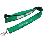Lanyard de doble capa custom made con cierre de seguridad hecho en EU color verde