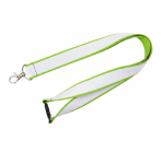 Lanyard de doble capa custom made con cierre de seguridad hecho en EU color verde lima
